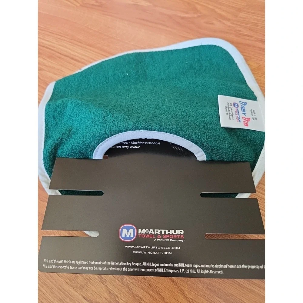 Minnesota Wild Baby Bib Newborn Little Wild Fan NHL Hockey NWT Snap Closure